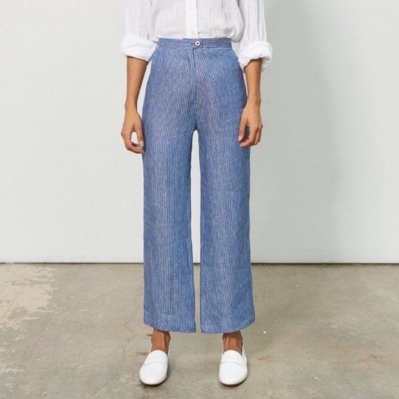 Mara Hoffman Pants - Mara Hoffman | Arelene Linen High Waisted Stripe Pant Size: 2
